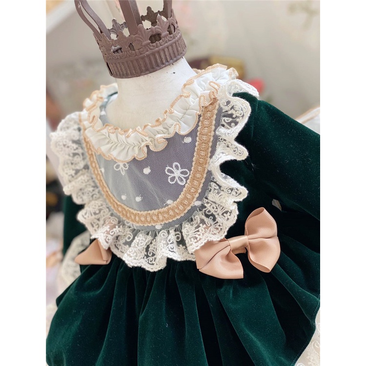 Đầm công chúa Lolita tay dài thời trang thu đông cho bé gái