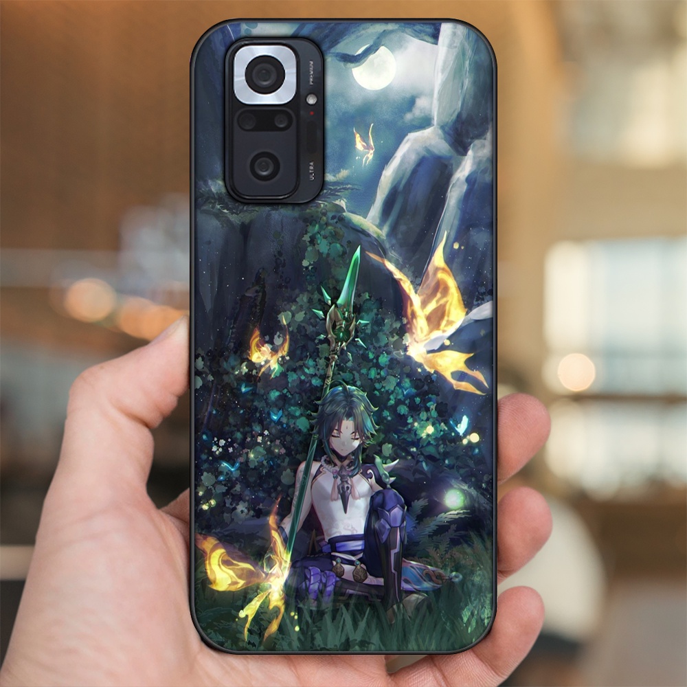 Ốp lưng Xiaomi Redmi Note 10 Pro viền đen in hình Xiao Genshin Impact