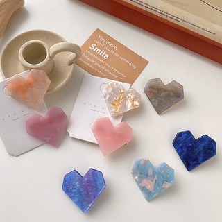 Kẹp Tóc Hình Trái Tim Chất Liệu Acrylic Thời Trang Cho Nữ