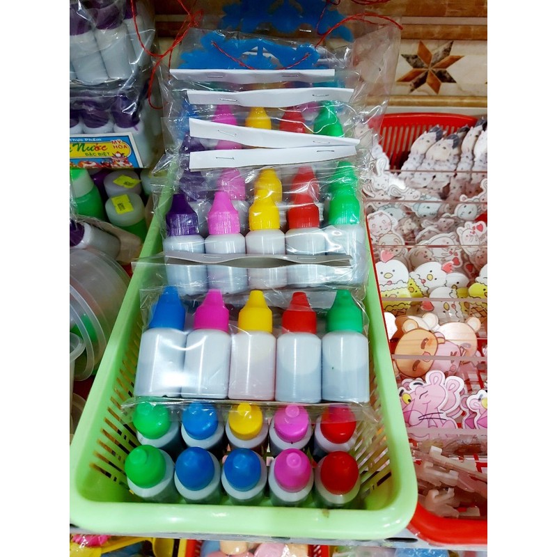 Màu thực phẩm 1 lốc làm Slime, rau câu v.v...