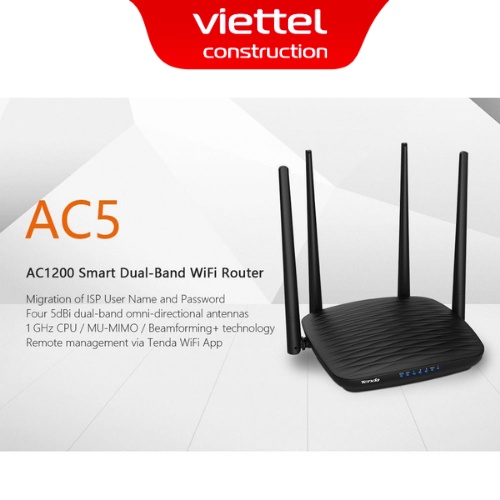 Thiết Bị Phát Wifi Tenda AC5 - Hàng Chính Hãng