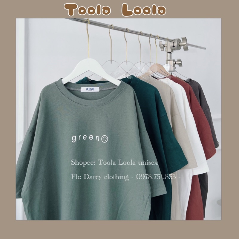 áo thun 3158 chữ GREEN mặt cười