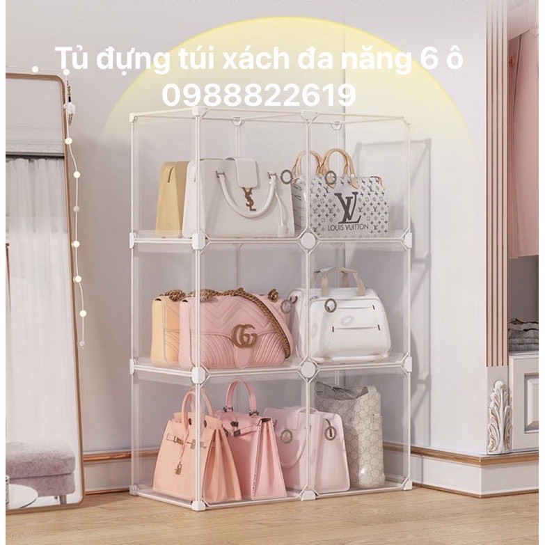 Tủ Đựng Túi Xách - Màu Sắc Đa Dạng - Tiện Lợi - Di Chuyển Lắp Đặt Dễ Dàng - Chọn Theo Phân Loại sâu 37cm.