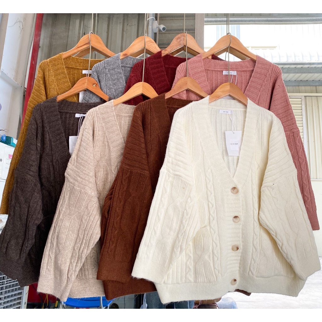 Áo khoác cardigan len thừng form RỘNG OVERSIZE, ÁO LEN CHẤT ĐẸP TAG NONO