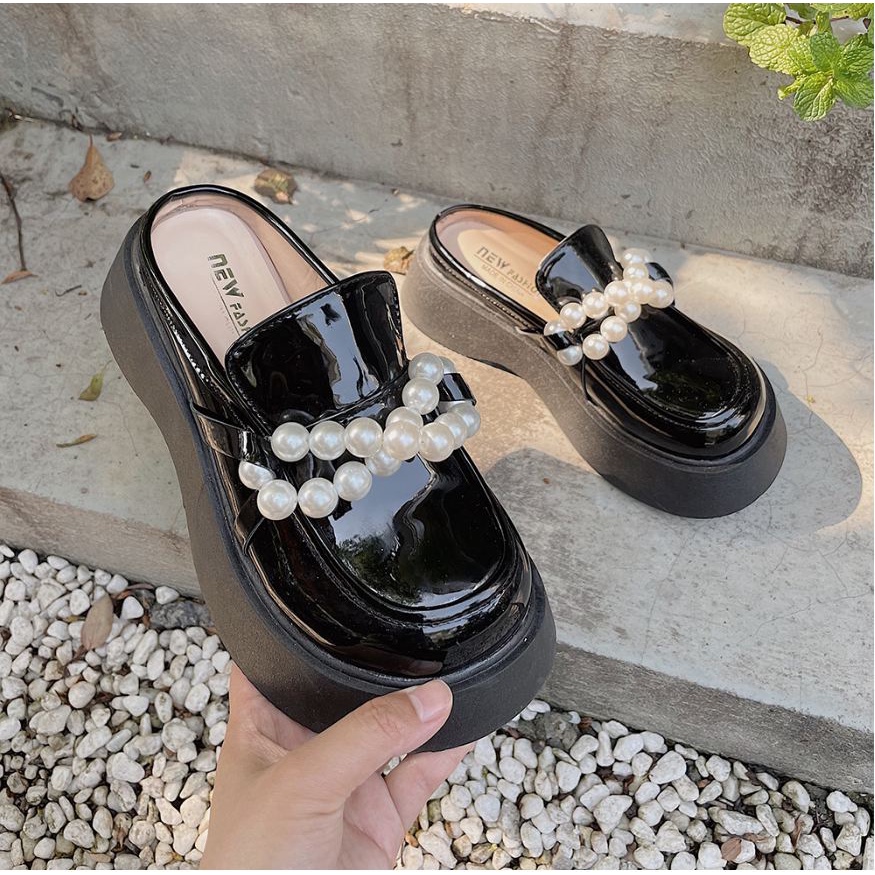 Giày sục nữ đế cao 4cm kiểu Hàn đế dày Ulzzang - US383