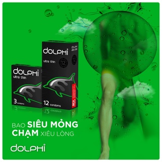 Bao Cao Su Siêu Mỏng Tự Nhiên Dolphi  Ultra Thin (Hộp 12 Bao)