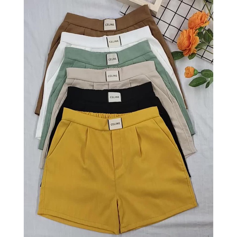 Quần Đùi Nữ, Quần Short Vải Đũi Hàn Cao Cấp, Không Bai Nhãu, Không Xù Lông, Mềm, Mát, Mịn