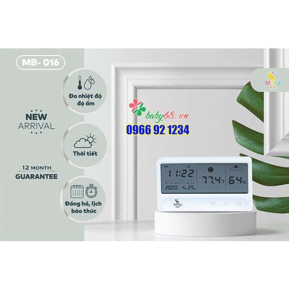 Nhiệt ẩm kế điện tử Moaz Bebe MB-016, MB-027