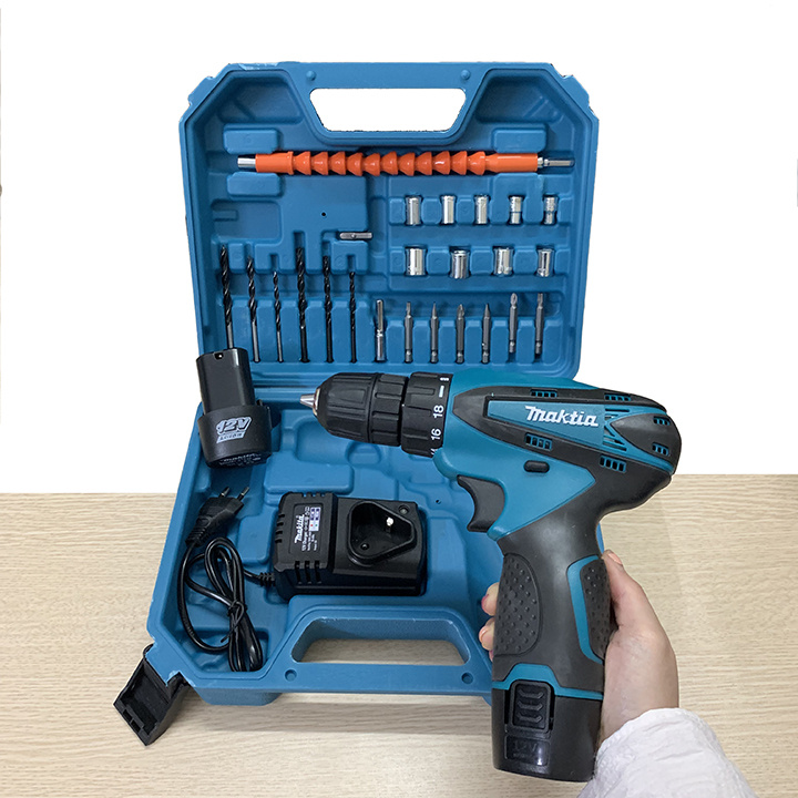 [Tặng Bộ Phụ Kiện 24] Khoan pin Makita 12v - Khoan gỗ, kim loại, bắt vít,...Cờ Lê Tác Động 520Nm 18V 1/2