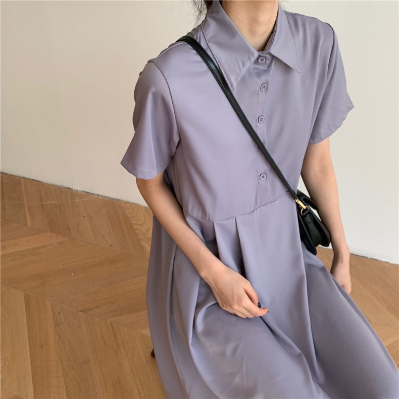 Đầm dáng dài phong cách Pháp đơn giản thanh lịch dành cho nữ