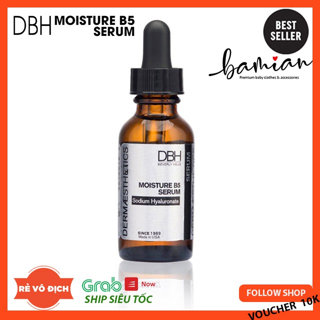 Tinh chất dưỡng da DBH MOISTURE B5 SERUM SODIUM HYALURONATE cấp ẩm phục hồi da 29ML