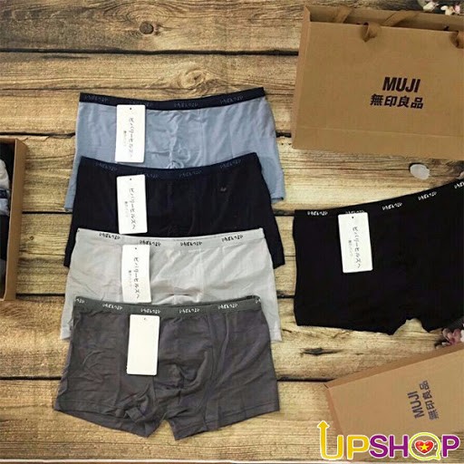 Hộp 4 quần sịp đùi nhật vải cotton 100% siêu mát