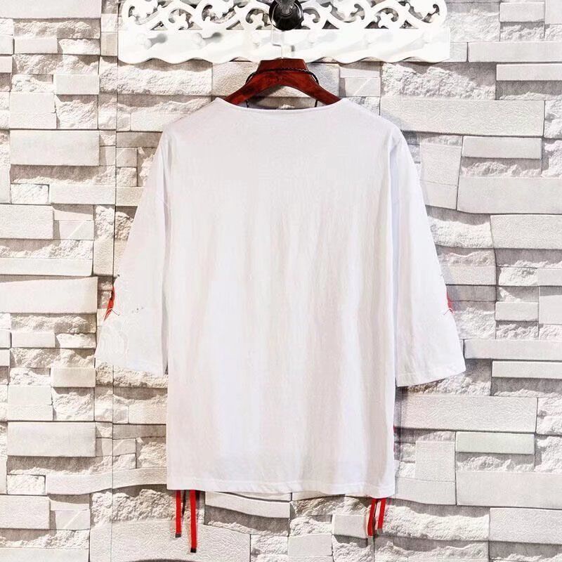 Áo Thun Tay Lỡ Form Rộng Thiết Kế Xẻ Rách Phong Cách Hip Hop Âu Mỹ