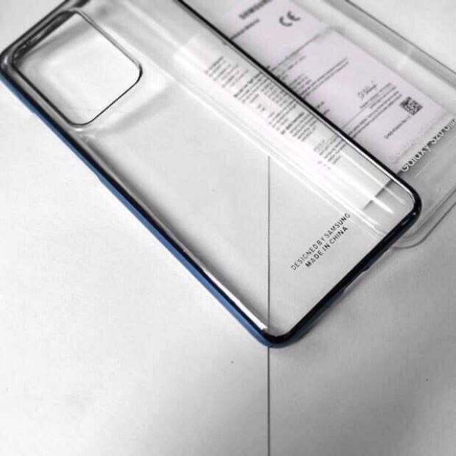 Ốp lưng Clear Cover cho Galaxy S20, S20 Plus, S20 Ultra viền mạ crow lưng trong không ố màu