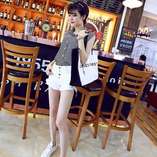 ÁO SƠ MI NỮ KẺ NGANG HA-NA
