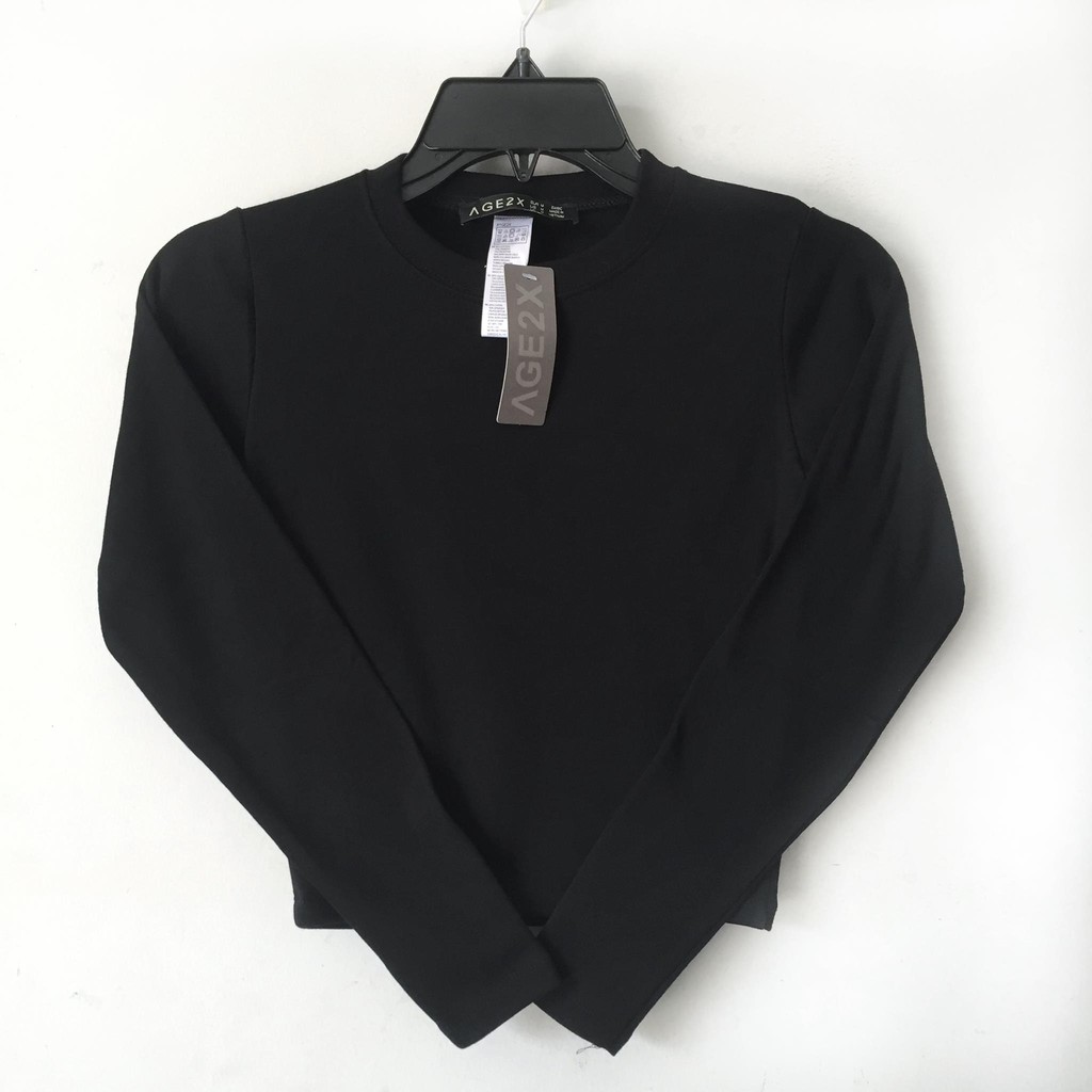 Áo croptop TAY DÀI Trắng chính hãng AGE2X hàng VNXK TOP các sản phẩm thường xuyên cháy hàng của SHOP