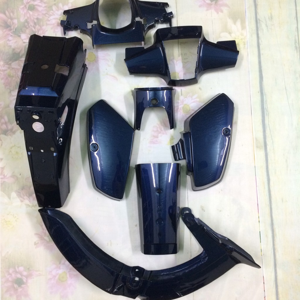 Full dàn áo xe CUB 82 MÀU XANH TÍM ./ cud DD đèn vuông .nhựa ABS loại 1