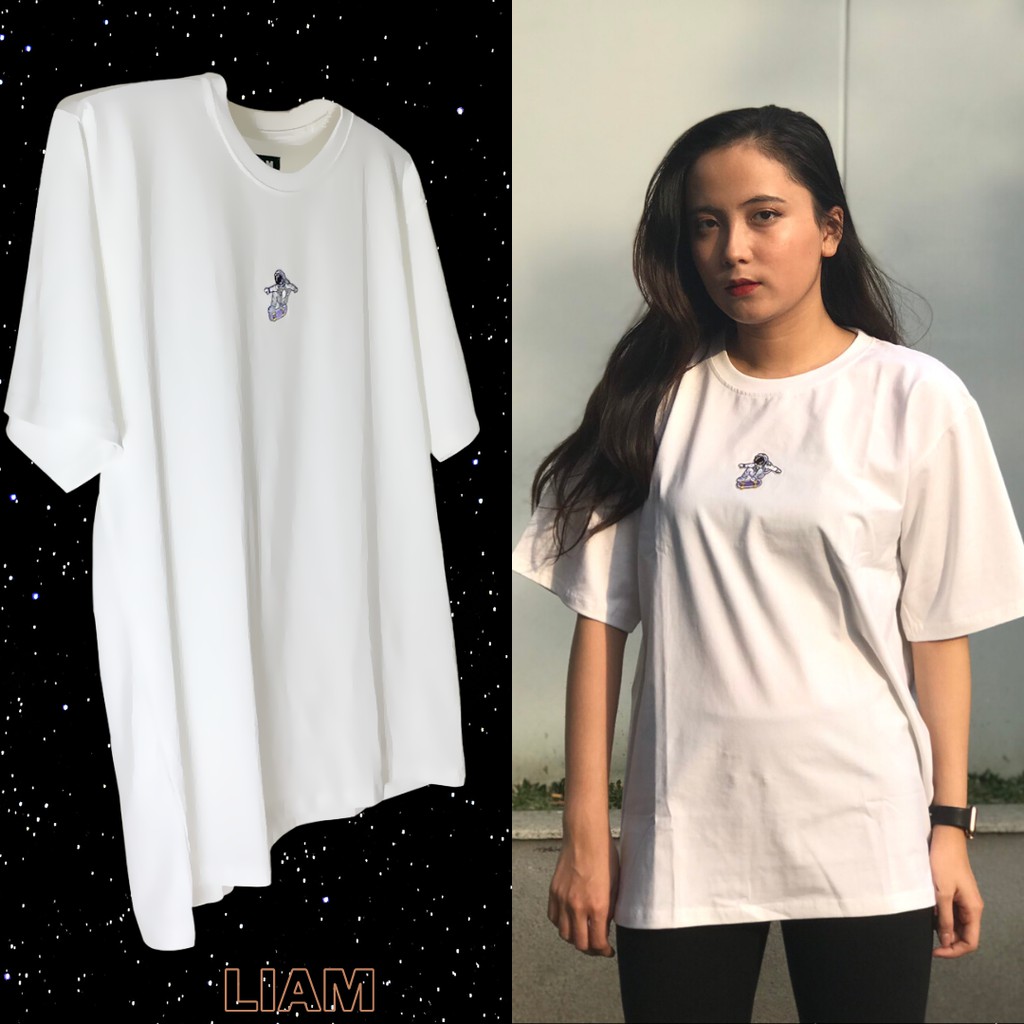 ÁO THUN UNISEX &quot; LOGO SPACE TEE &quot; FORM OVERSIZE VẢI DÀY VÀ MỊN - LIAMstoreSG