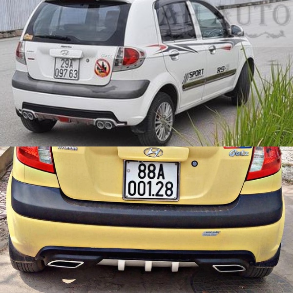 Lippo, Lip Chia Pô,Ốp Cản Sau Cho xe Getz Hàng Cao Cấp Loại 1