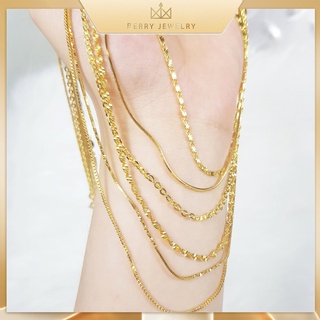 Dây Chuyền Nữ Nhiều Mẫu Dây Trơn Basic Xi Mạ Vàng, Mặt Vòng Cổ Thời Trang Thiết Kế Cao Cấp BX25MD1