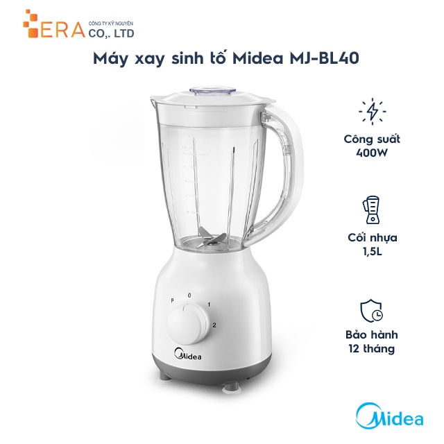 [Mã ELHA22 giảm 6% đơn 300K] Máy xay sinh tố Midea MJ-BL40