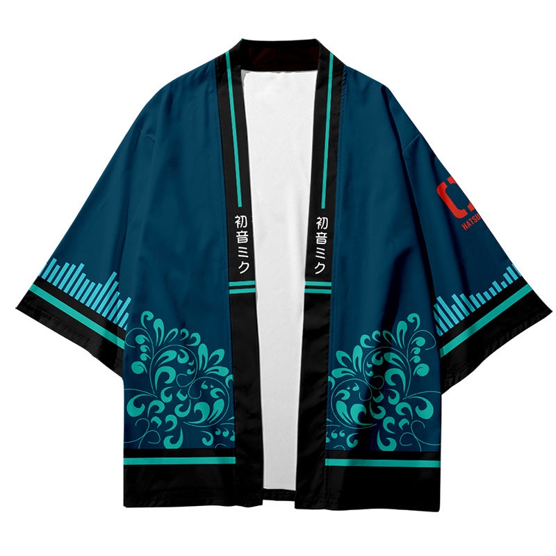 Áo Khoác Kimono Chống Nắng Dáng Rộng In Hình Hatsune Miku Phong Cách Nhật Bản Cho Nam Và Nữ