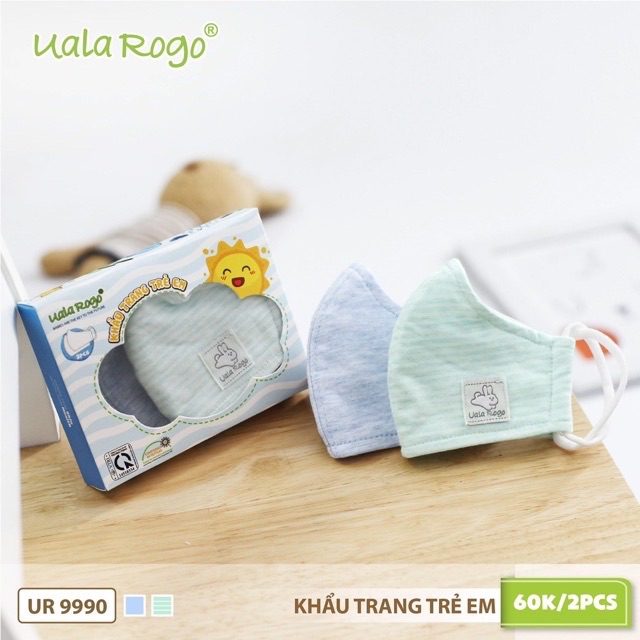 Khẩu trang UALA & ROGO sợi tre 4 lớp (2 chiếc /1 set ) | BigBuy360 - bigbuy360.vn