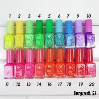 Gel sơn móng tay dạ quang thời trang cho nữ me 8ml-sơn móng tay màu dạ quang không độc hại 20 màu lựa chọn