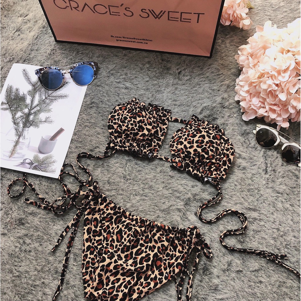 bikini 2 mảnh chun ngực quần tam giác thắt nơ điệu đà | BigBuy360 - bigbuy360.vn