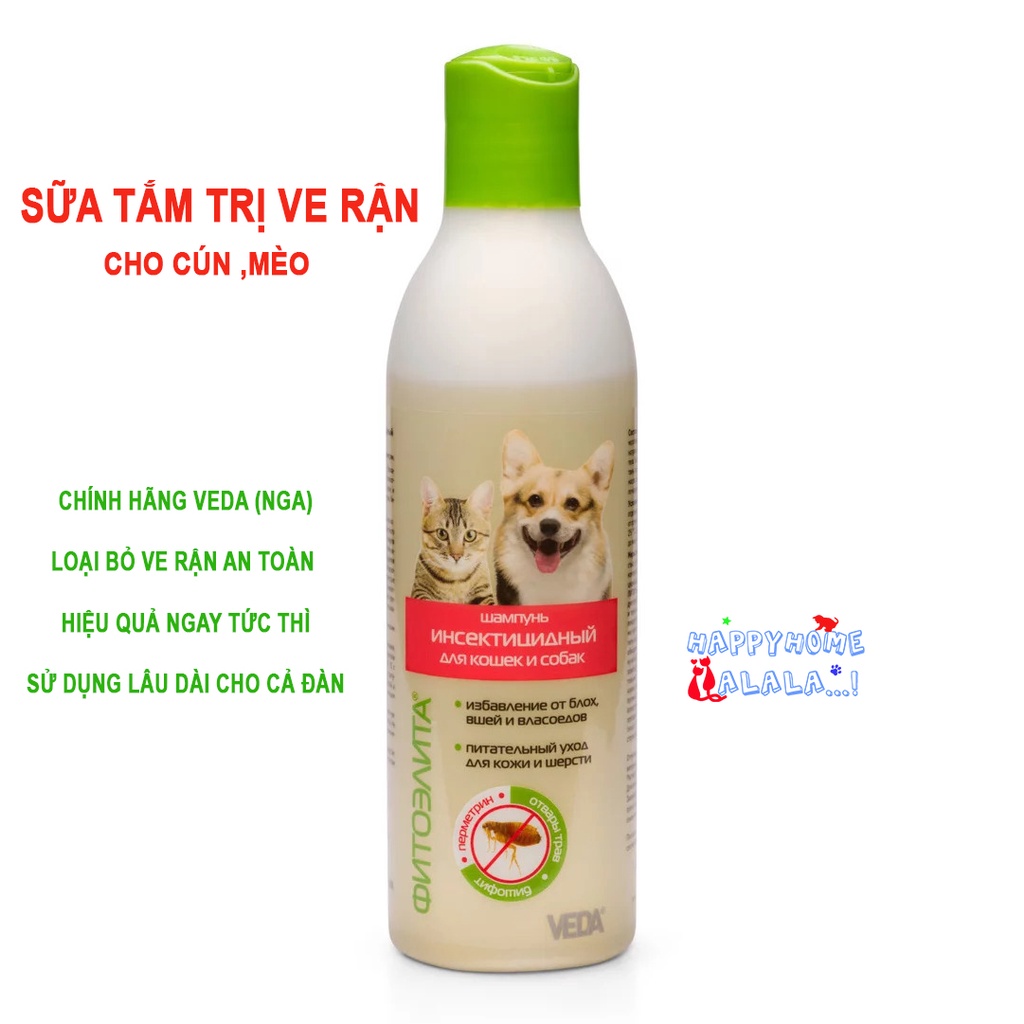 Sữa tắm diệt VE ,rận cao cấp VEDA cho chó mèo( hàng Nga)