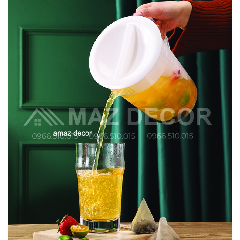 LOẠI 1 Ca Ly đong nhựa NẮP TRẮNG pha chế định lượng 5000ml, Ca Đong 5L đong chia vạch rõ ràng đẹp dày dặn