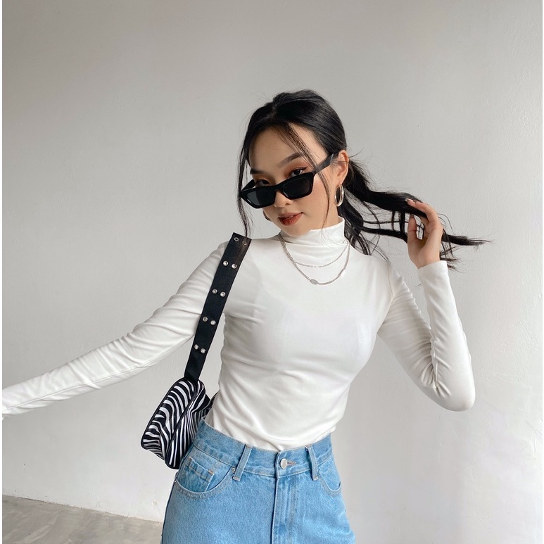 Áo thun len body dài tay cổ cao giữ nhiệt Mia Ritta A2006 | BigBuy360 - bigbuy360.vn