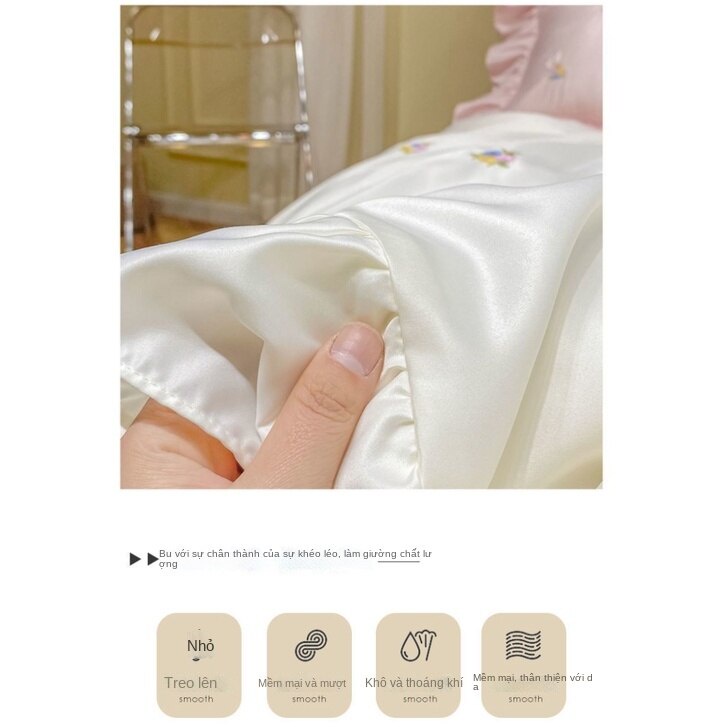 Princess wind fairy water wash silk Tencel four piece set ice silk summer naked bed sheet quilt cover bedding