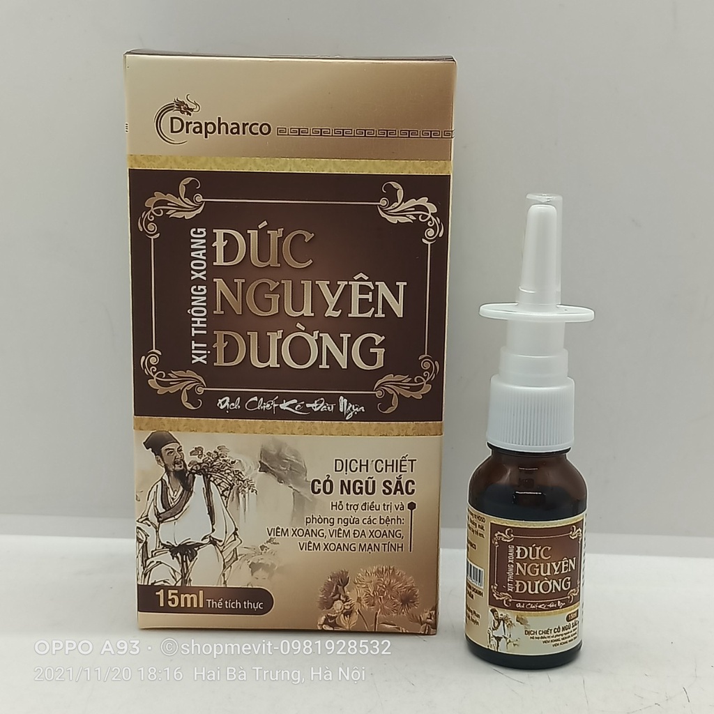 Xịt mũi ngũ sắc Đức Nguyên Đường lọ 15ml