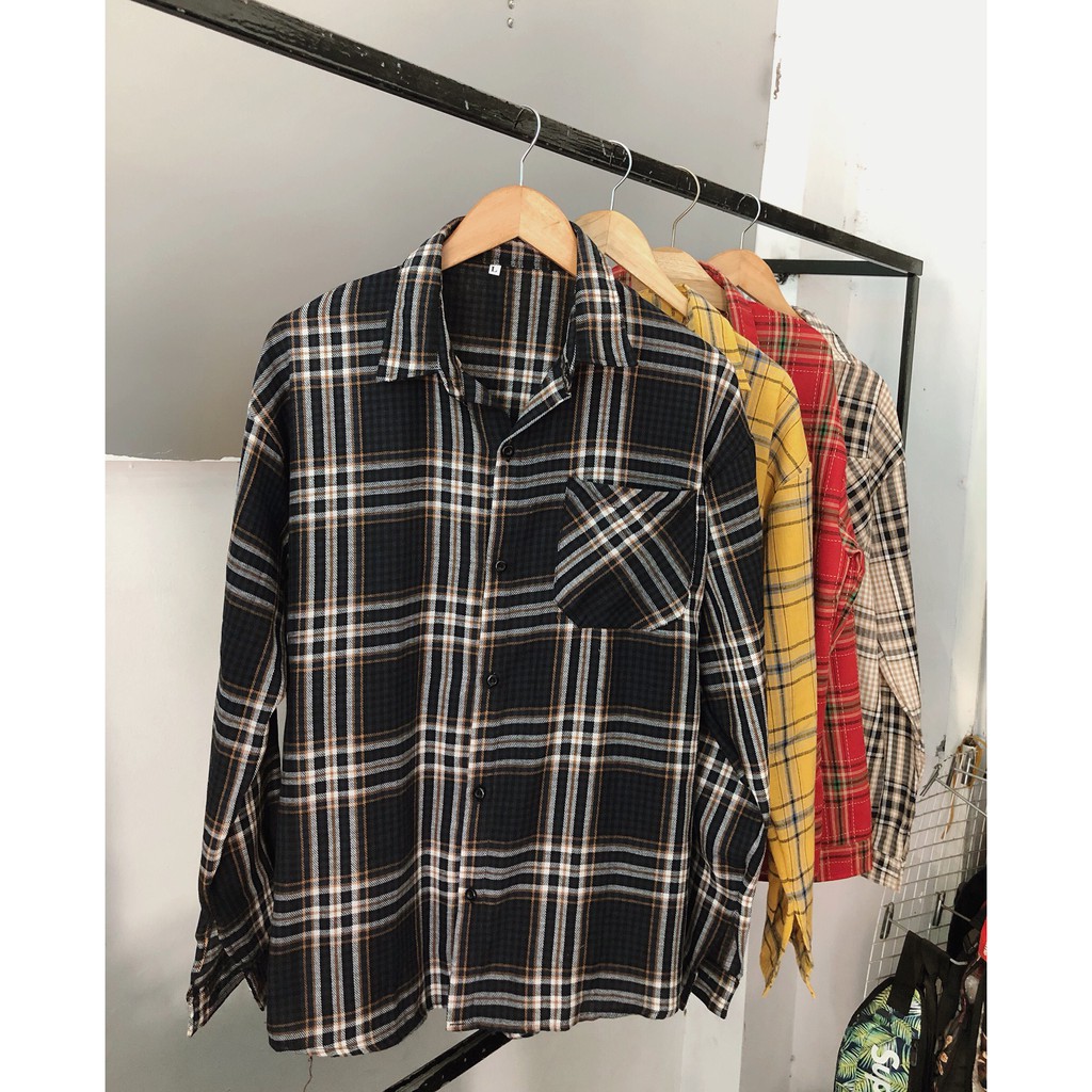 ÁO SƠ MI FLANNEL CARO 2 FORM UNISEX