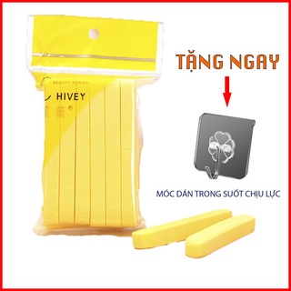 Bông nở rửa mặt Chivey 12 miếng đủ màu Miếng mút rửa mặt dạng nén ( Gói 12 thanh)