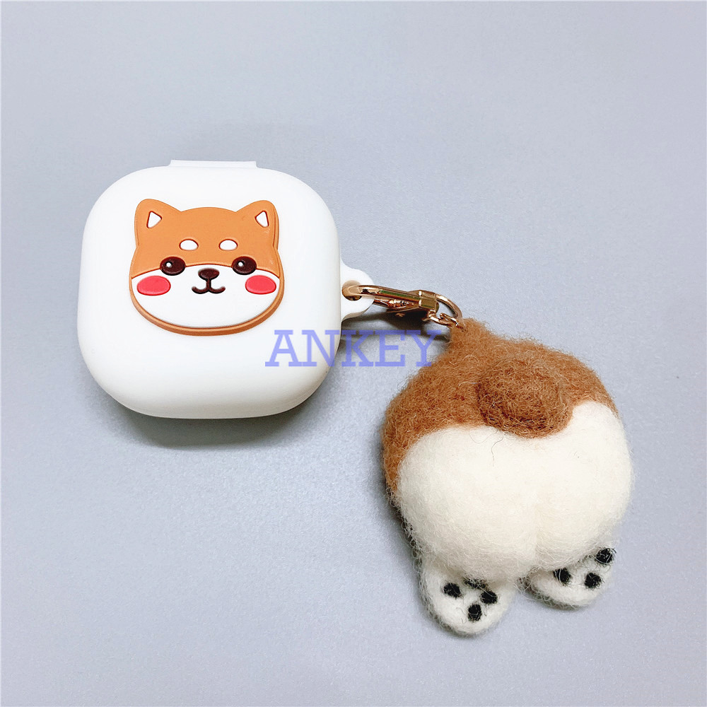 Samsung Galaxy Buds Live / Buds Pro / Buds + / Buds Plus Case Vỏ silicon hình chó corgi đựng hộp tai nghe