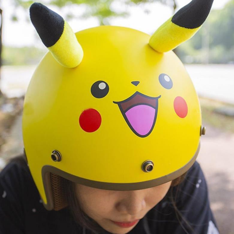 Mũ 3/4 -  Mũ bảo hiểm 3/4 Pikachu - Hàng tốt bảo hành 12 tháng