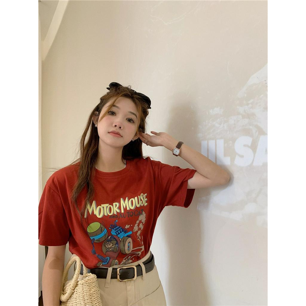 Áo Thun Tay Ngắn In Hình Dễ Thương Phong Cách Mùa Hè 63281