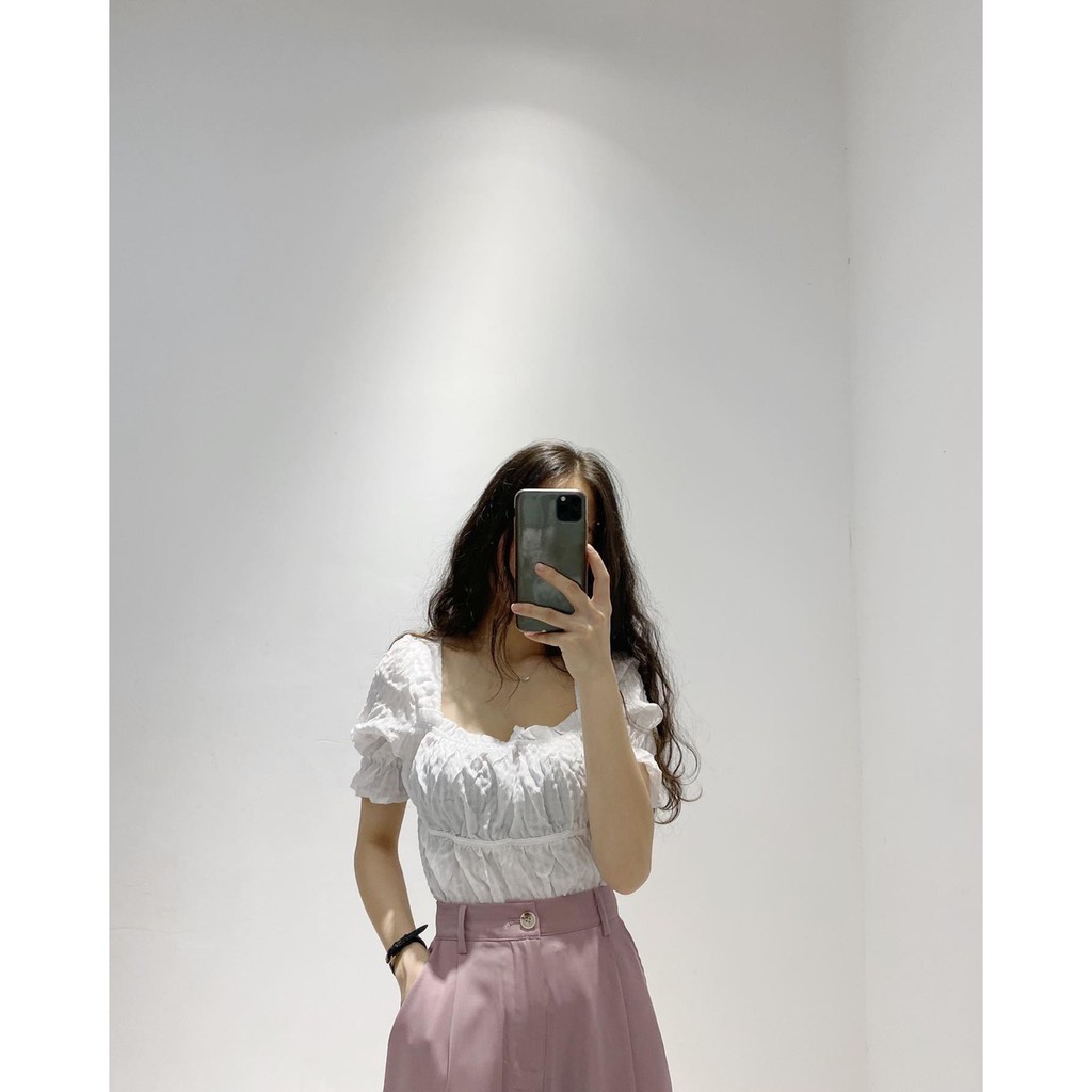 (FREESHIP) Áo voan vuông ngực Miho house