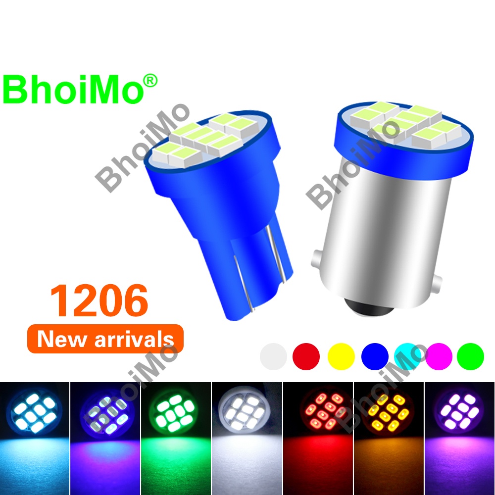 Bóng Đèn led T10 W5W 194 168 led BA9S T4W 8SMD Chuyên Dụng Cho Xe Hơi