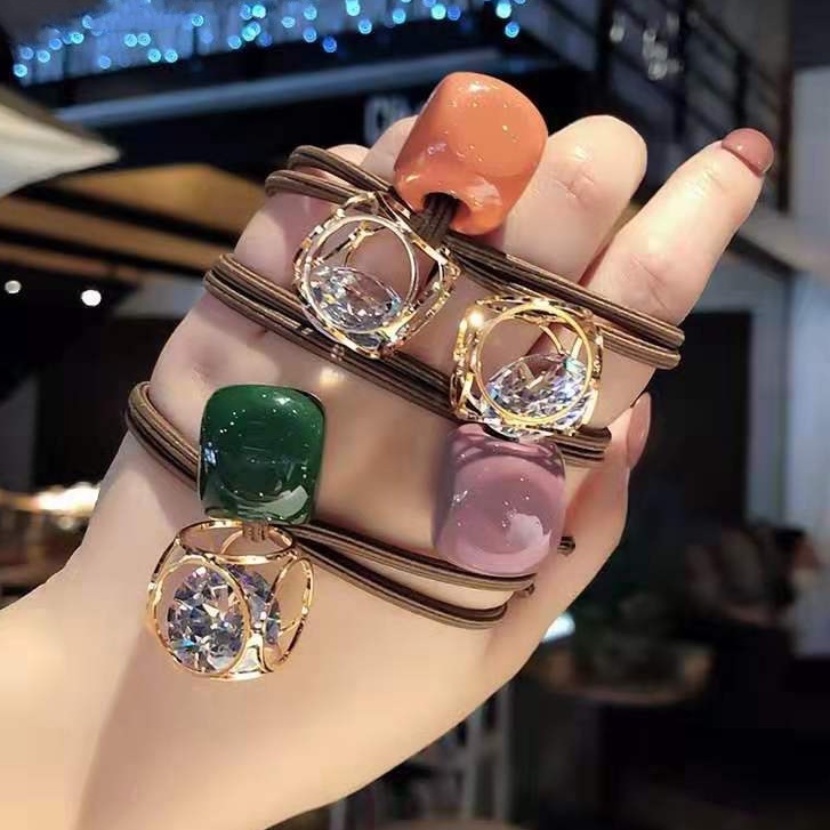Băng Đô Cài Tóc Co Giãn Màu Sắc Ngọt Ngào Phong Cách Hàn Quốc Cho Nữ