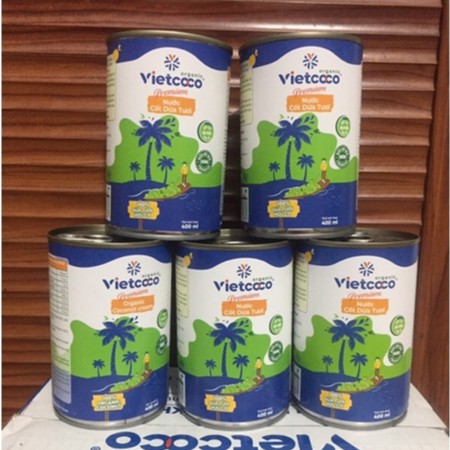 Nước Cốt Dừa Organic Vietcoco lon 400ml