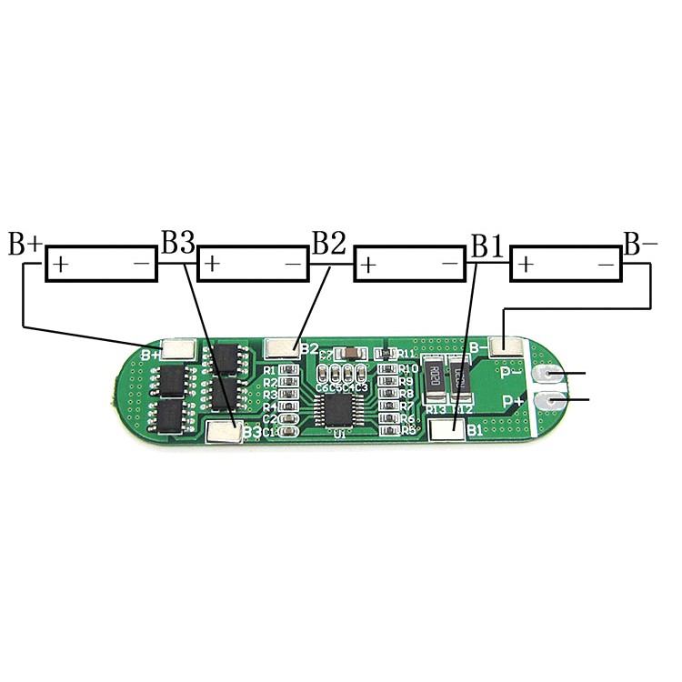 Module Bảo Vệ Pin Lithium 4 Cell 16.8V Dòng Xả 6A