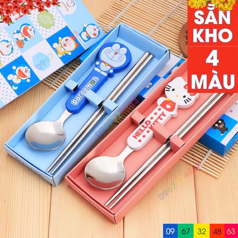 Sét thìa đũa inox cho bé tập ăn dặm