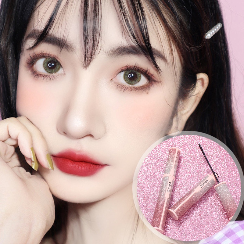 Mascara Đầu Cọ Nhỏ Chống Thấm Nước Và Mồ Hôi Không Nhòe Chuốt Dày Và Cong Mi Thiết Kế Vỏ Lấp Lánh