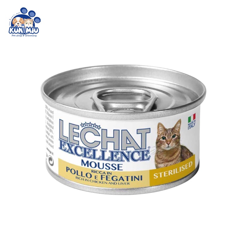 Pate Cho Mèo Triệt Sản và Mèo Trưởng Thành Lechat Excellence (Dạng Mousse) 85g
