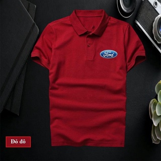 Áo polo đỏ in logo thể thao [ IN THEO YÊU CẦU ]