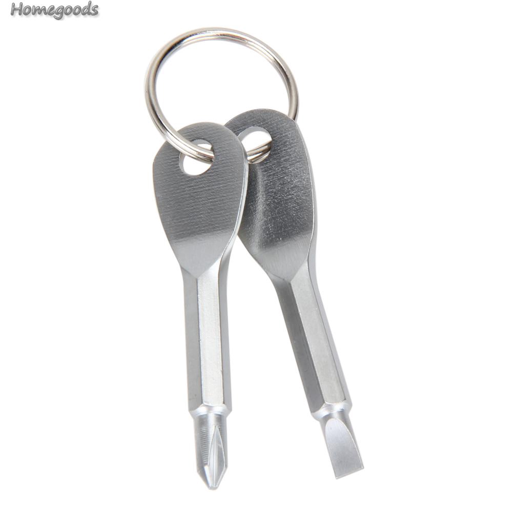 [Giá Sỉ] Móc khóa gắn 2 chìa tua vít mini bỏ túi tiện lợi