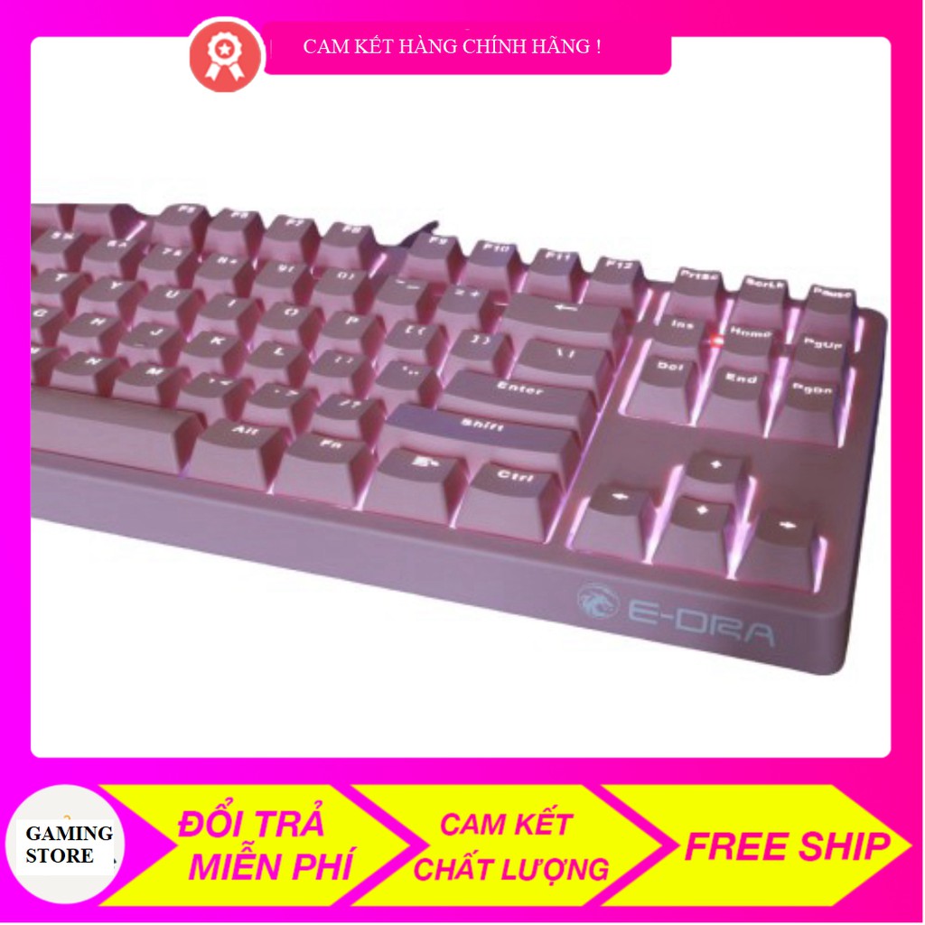 Bàn phím cơ E-DRA EK387 Dream Pink, Bàn phím gaming e-dra EK387 phiên bản hồng cực chất